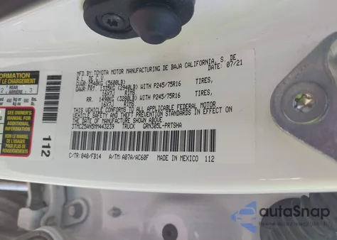 2021 Toyota Tacoma Sr V6 z USA, uszkodzony, nr VIN 3TMCZ5AN5MM443239